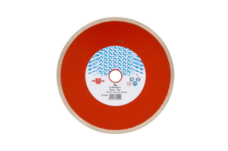 Diamanttrennscheibe TSHB DIA FLIESEN mit feinen Diamantsegmenten für präzise Fliesenbearbeitung.