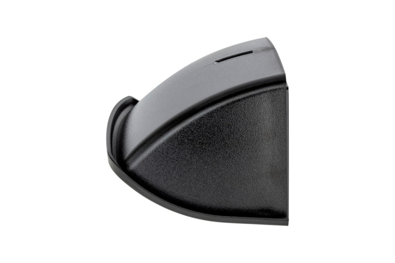 Wetterfeste Regenhaube für Drehflügeltürantrieb aus robustem Material in schwarzer Farbe.