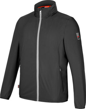 Anthrazitfarbene Arbeitsjacke mit praktischen Taschen und hohem Tragekomfort für verschiedene Berufe.