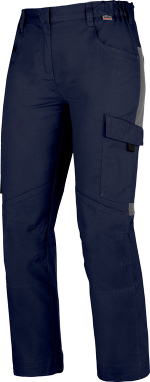 Damen Arbeitshose Bundhose STAR CP in Dunkelblau und Grau mit praktischen Taschen und elastischen Bündchen