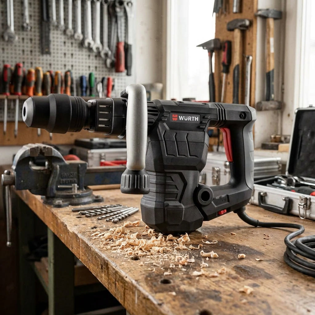 Elektro Meißelhammer MSLHAM mit ergonomischem Griff und robustem Design für Abbrucharbeiten.