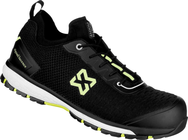 Schwarzer Sicherheitshalbschuh S1P-HS CARACAS GLOW mit ESD und durchtrittsicherer Sohle