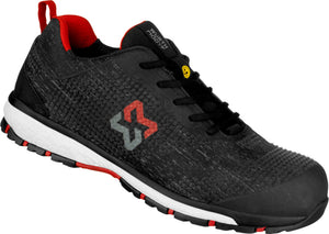 Sicherheitshalbschuh S3-HS CARACAS MICRO in Anthrazit mit rutschhemmender Sohle und ESD-Zertifizierung.