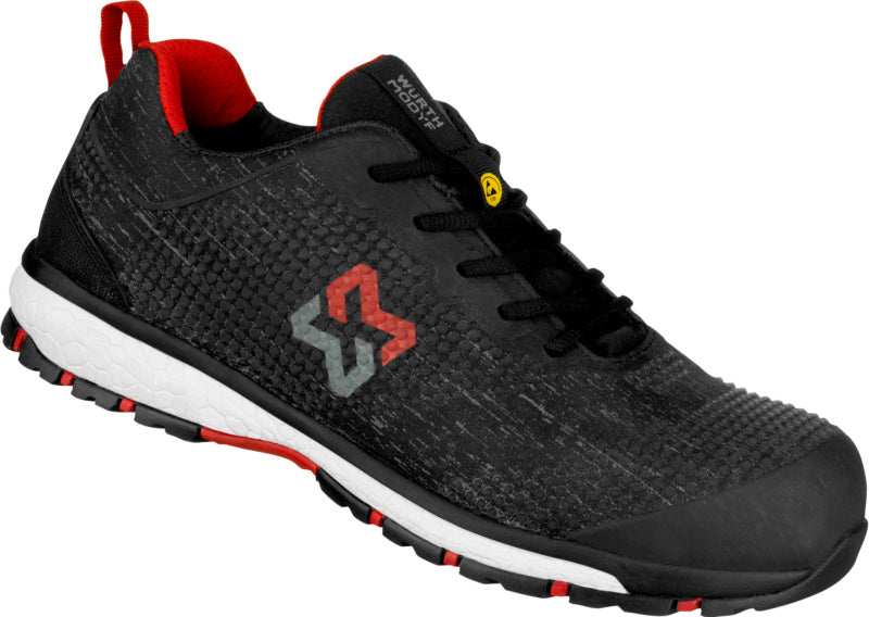 Sicherheitshalbschuh S3-HS CARACAS MICRO in Anthrazit mit rutschhemmender Sohle und ESD-Zertifizierung.