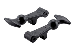 Two units of GUHAUBHALT-O mounting brackets in a metallic finish.