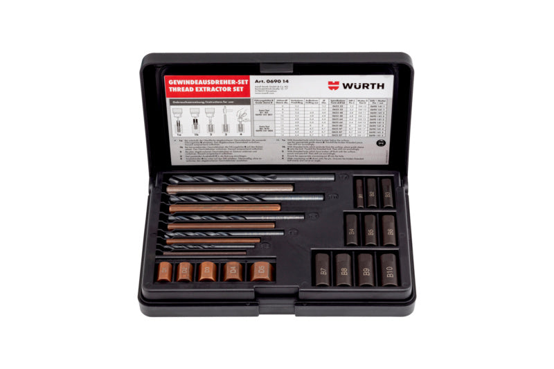 Gewindeausdreher Sortiment/Set- AUSDRH-GWD-SET-(M6-M16)-25TLG     Verpackungsinhalt    1 Einheit