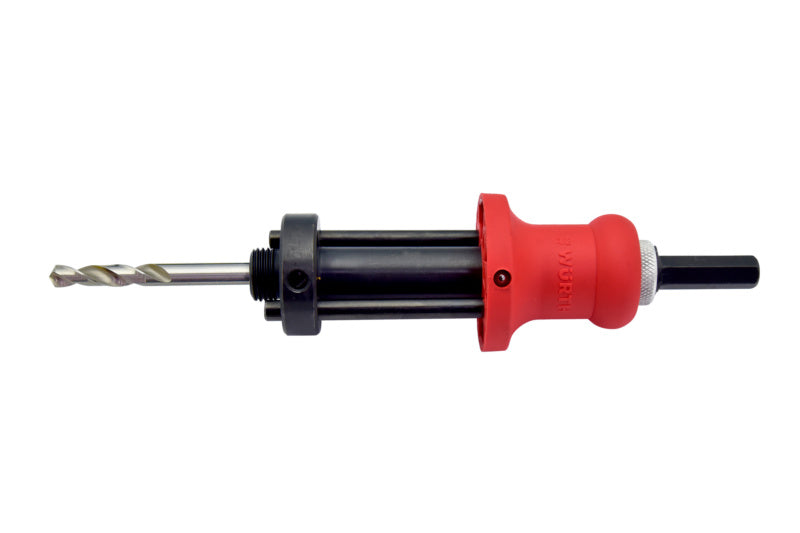 Runde Zylindersäge mit Aufnahme für präzise Schnitte in Holz, Kunststoff und Metall.