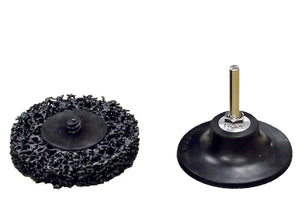 Drei Schleifscheiben aus Nylon in 40 bis 75 mm Durchmesser für Radlagerbearbeitung.