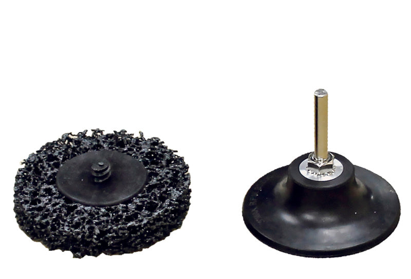 Drei Schleifscheiben aus Nylon in 40 bis 75 mm Durchmesser für Radlagerbearbeitung.