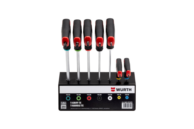 Schraubendreher T-Griff Sortiment/Set-GRF-T-SA-2K-TX-METALLRACK-7TLG     Verpackungsinhalt    1 Einheit