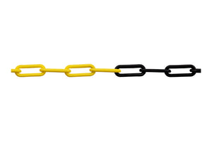 Kunststoffkette-KSTKETT-PE-SCHWARZ/GELB-8MM-25M