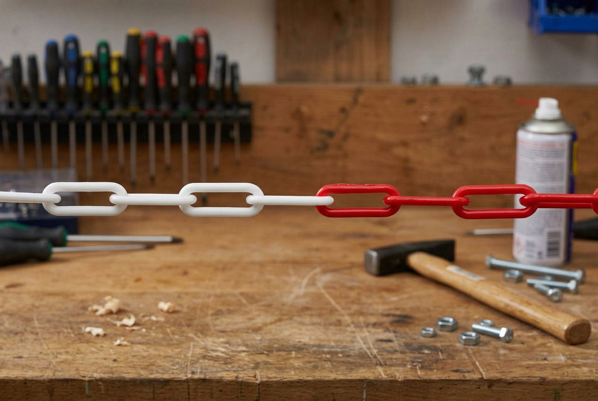 M24–Würth Kunststoffkette PE Rot/Weiß – Wetterbeständig, RobustHaben Sie Schwierigkeiten, die richtige Lösung für Ihre Handwerksprojekte zu finden? Oftmals sind Materialien entweder nicht robust genug oder passen nicht zu Ihrem ArbeitsschutzM24 Würth Kunststoffkette