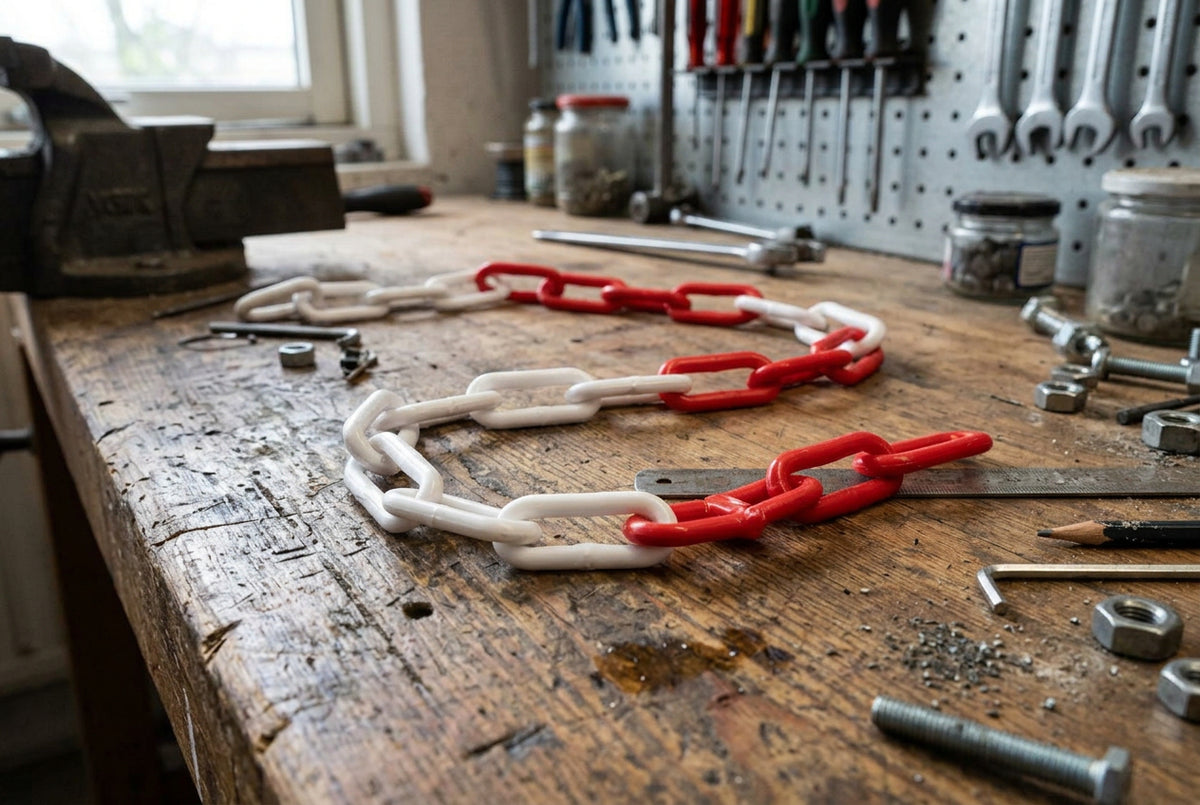 M24–Würth Kunststoffkette PE Rot/Weiß – Wetterbeständig, RobustHaben Sie Schwierigkeiten, die richtige Lösung für Ihre Handwerksprojekte zu finden? Oftmals sind Materialien entweder nicht robust genug oder passen nicht zu Ihrem ArbeitsschutzM24 Würth Kunststoffkette