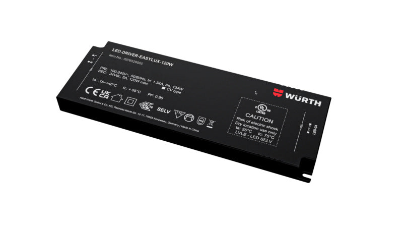 Transformator TRAFO-EASYLUX-120W mit kompakter Bauweise und benutzerfreundlicher Installation.