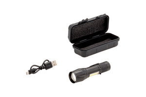 Robuste Taschenlampe-TLA- mit LED-Technologie, verstellbarem Zoom und benutzerfreundlichem Design.