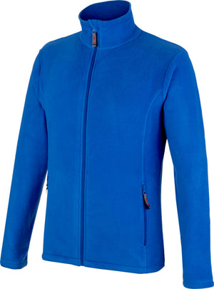 Royal Blau Fleecejacke JOB+ mit Reißverschluss und zwei Seitentaschen für Alltag und Freizeit.
