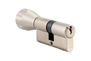 Schließanlage EPS-KNAUFZYL mit robustem Zylinder und elegantem Design für sichere Türsysteme.