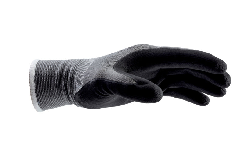 Gestrickte Schutzhandschuhe mit Nitrilbeschichtung für sicheren Halt und hohen Tragekomfort.