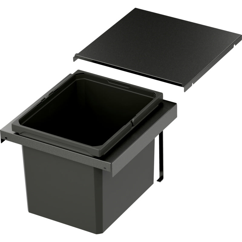 Mülltrennsystem in Lava-Design mit mehreren Behältern für einfache Abfalltrennung in der Küche.