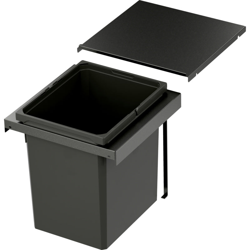 Mülltrennsystem in Lava-Design mit mehreren Behältern für effiziente Abfalltrennung.