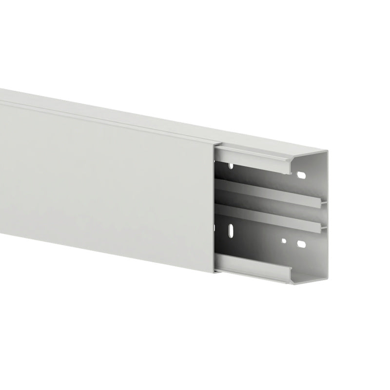 Zehn lichtgraue FBK-R7035 Einheiten, 60x130 mm, vielseitig für Handwerk und Ausbau.