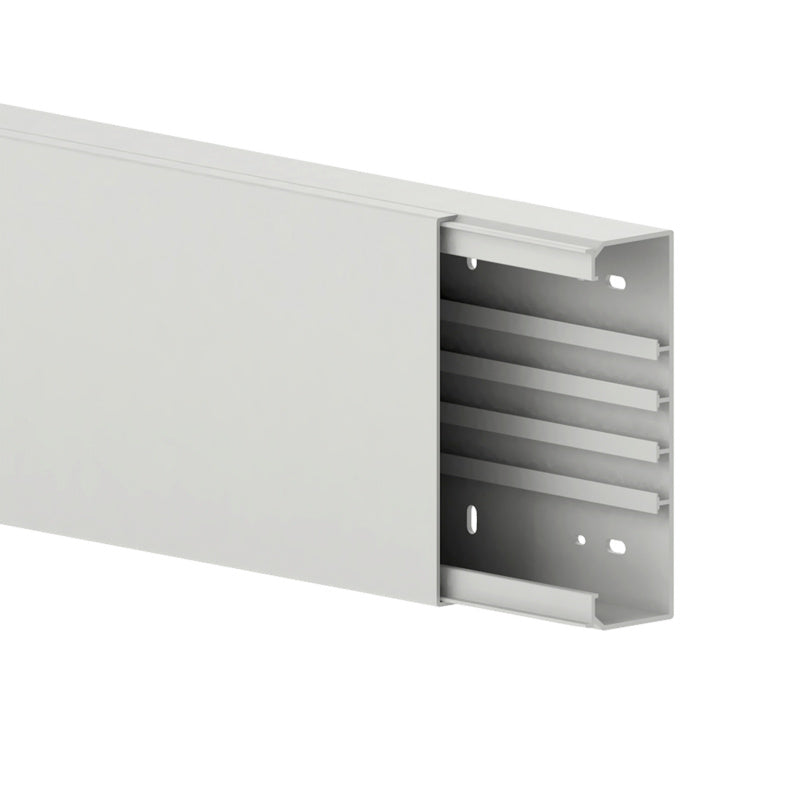 Lichtgraue Elemente in der Größe 60x200 mm, verpackt in 8 Einheiten für vielseitige Anwendungen.