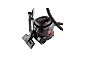 Trockensauger Elektro SAUGR mit transparentem Staubbehälter und ergonomischem Griff.