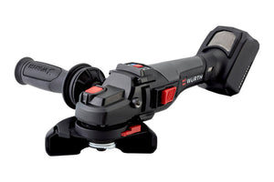 Akku Winkelschleifer WNKLSHLF AKKU mit ergonomischem Design und gummiertem Griff.