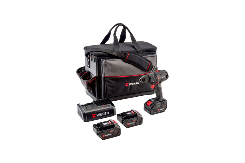 Akku Maschine Sortiment mit Bohrmaschine, Schrauber, Säge und Schleifer in einem Set.