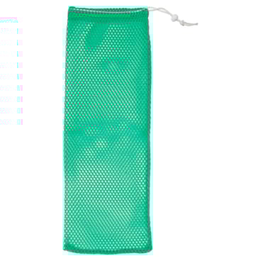 Grünes Wäschenetz aus Mesh mit Kordelzug, 20 Liter Fassungsvermögen.