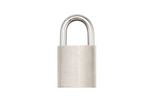 Schließanlage Akura 44 VORHÄNGSHLOß aus korrosionsbeständigem Material in modernem Design.