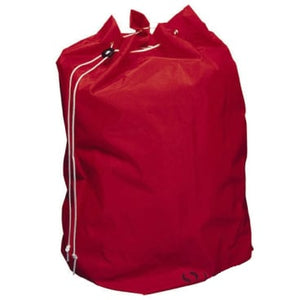 Roter 40L Nylon Entsorgungssack mit Zugband.