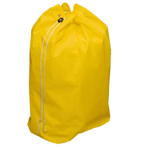 Gelber 40L Entsorgungssack aus Nylon mit Kordelzug.