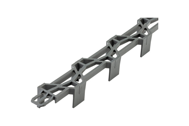 Einstellbare Distanzleiste aus robustem Kunststoff für präzise Abstandshaltung bei Handwerksprojekten.