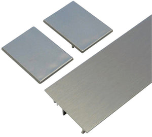 Schiebetürbeschlag für Zimmertüren mit robustem Edelstahlfinish und Zubehör, 1 Einheit.