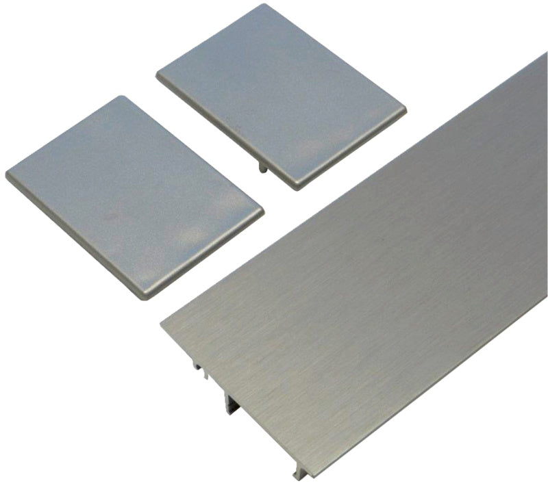 Schiebetürbeschlag für Zimmertüren mit robustem Edelstahlfinish und Zubehör, 1 Einheit.