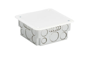 Abzweigkasten Unterputz ABZWKAST UP aus robustem Kunststoff mit mehreren Kabelöffnungen.