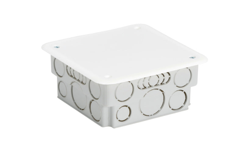 Abzweigkasten Unterputz ABZWKAST UP aus robustem Kunststoff mit mehreren Kabelöffnungen.