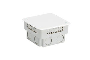 Abzweigkasten Unterputz ABZWKAST UP aus robustem Kunststoff mit mehreren Kabelöffnungen.