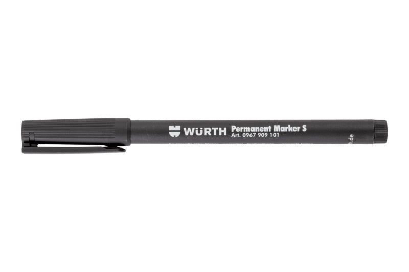 Schwarzer Permanent-Tintenmarker mit superfeiner 0,3 mm Spitze und ergonomischem Griff.