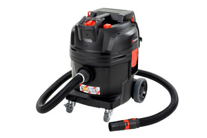 Akku-Nass- und Trockensauger mit 36-Liter-Behälter und kabellosem Betrieb im Karton.