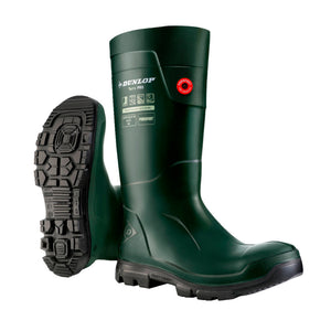 Grüne Sicherheitsgummistiefel S5-DUN PUROFORT TERRA PRO mit rutschfester Sohle.