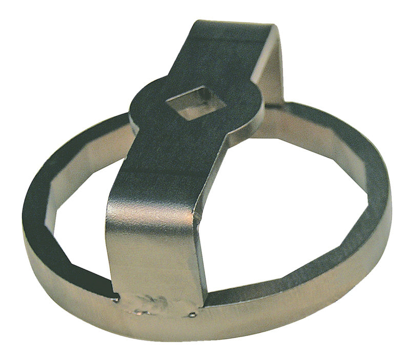 Black filter with a 3/8 inch connection and 14 flutes, designed for efficient oil filtration.
