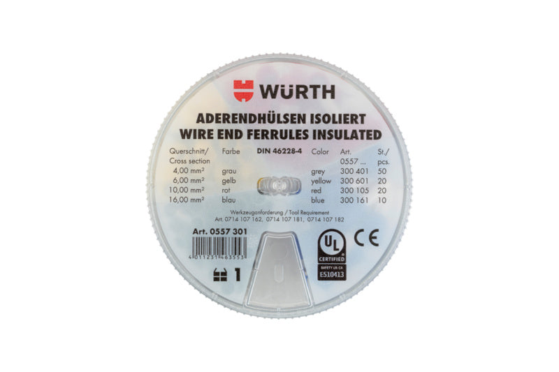Aderendhülse Isoliert Sortiment/Set-AENDHUE-SORT-DIN46228-CU-(J2N)-(4,0-16)     Verpackungsinhalt    1 Einheit