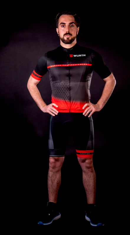 Schwarze Arbeitsunterwäsche Cycling Line Wuerth 2021 mit eng anliegendem Schnitt und elastischen Bündchen.