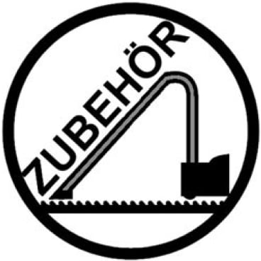 Zubehör-Symbol mit Bürstenstreifen und Text "ZUBEHÖR"