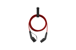 Five-meter electric vehicle charging cable with Type 2 connectors.