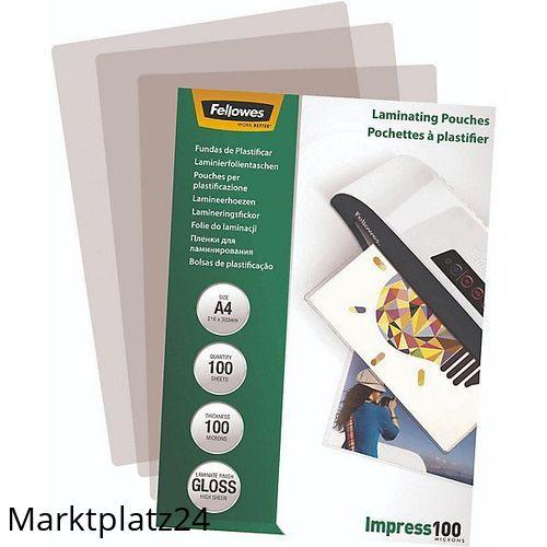 FELLOWES LAMINIERFOLIEN 100MI A4 Inhalt 100 Stk.