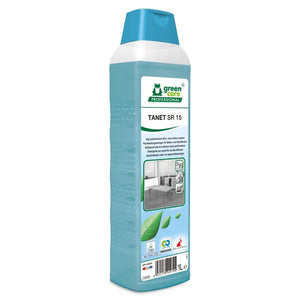 Tanet SR 15 Reiniger in 1L Flasche für stark verschmutzte Oberflächen.