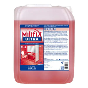 10L Kanister von Milifix Ultra, einem effektiven Reiniger und Desinfektionsmittel.